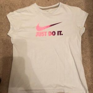 Blue nike girls shirt. Size large.